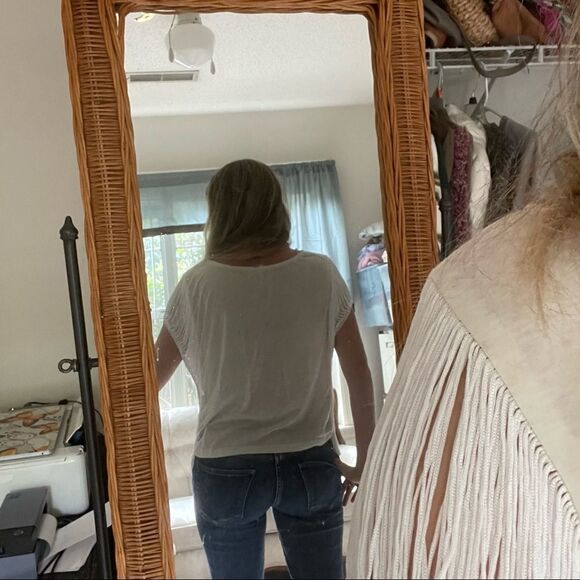 Black Poppy Ivory Aztec String Side T-shirt - Picture 3 of 6